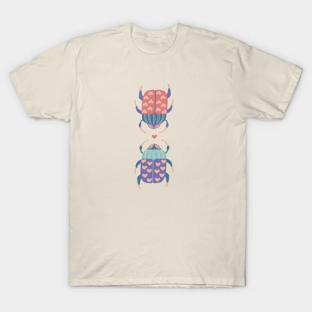 Love Bug Beetles T-Shirt by latheandquill